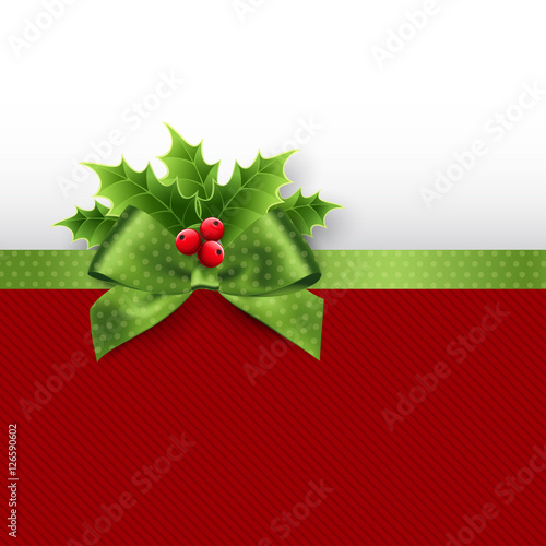 Christmas decoration with holly leaves