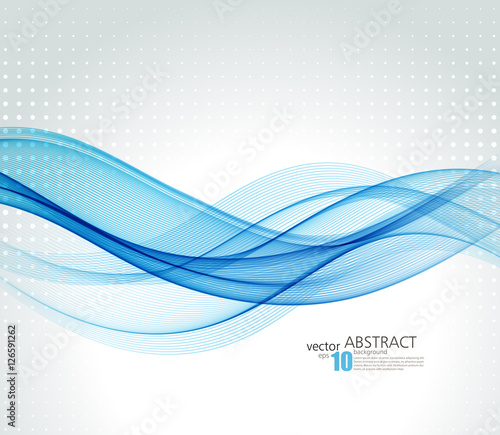 Abstract vector background, blue wavy