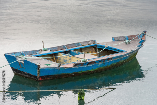 fishing boat anchored on the docks © sergiy1975