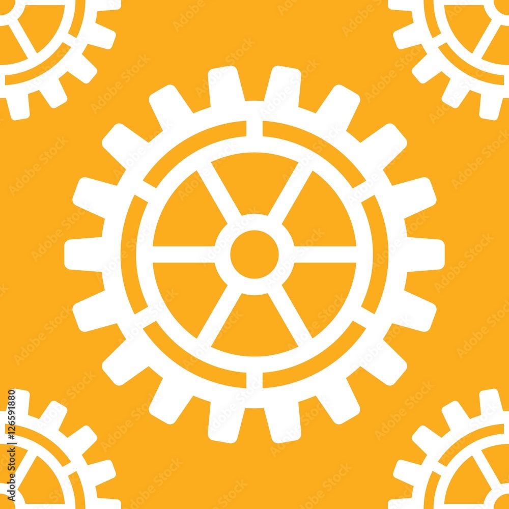 Obraz premium Vector gears icons seamless patterns