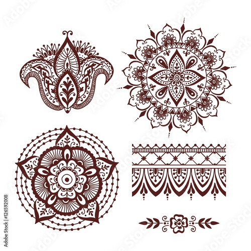 Mehendi pattern illustration