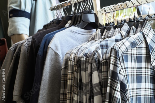 Group of shirts on a hanger