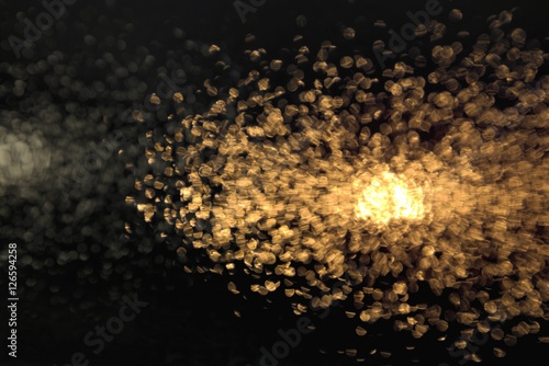 Gold and white color bokeh abstract lights background
