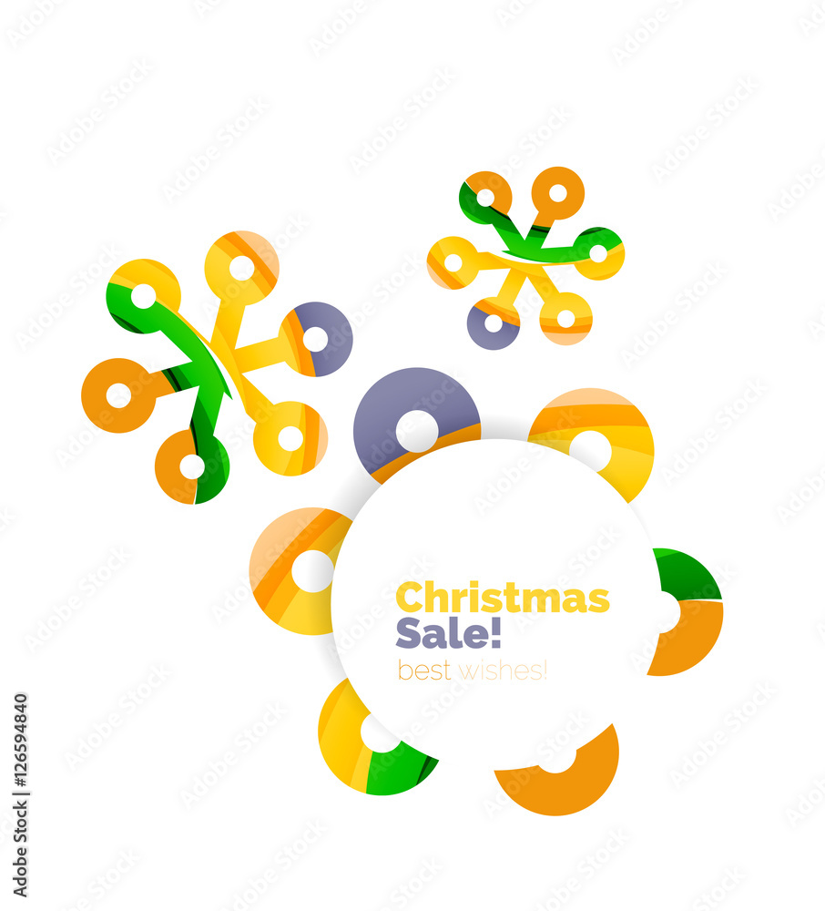 Geometric Christmas sale or promotion ad banner