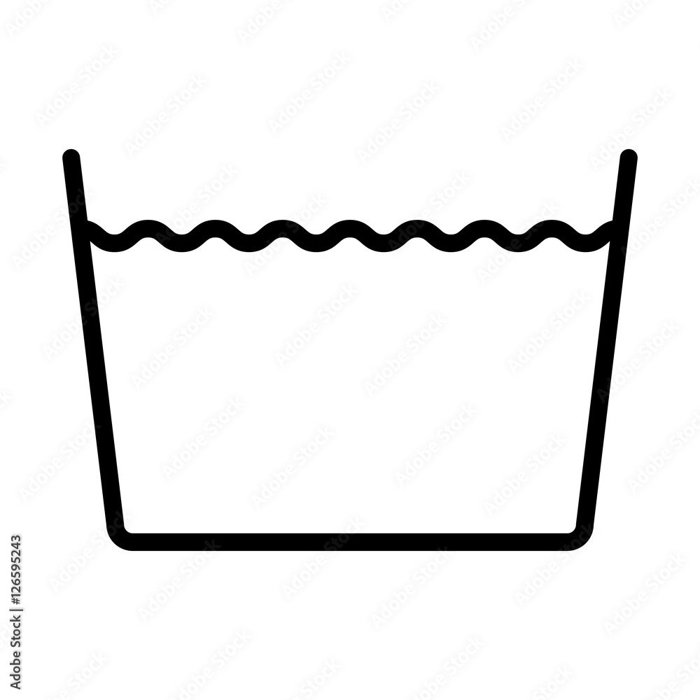 machine wash normal icon over white background.washing symbols design. vector illustration machine wash normal icon over white background.washing symbols design. vector illustration