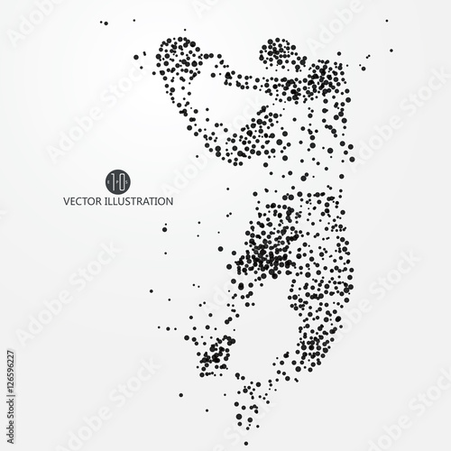 Sports Graphics particles, vector illustration.