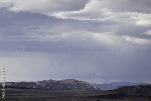 Clouds over a dry desert