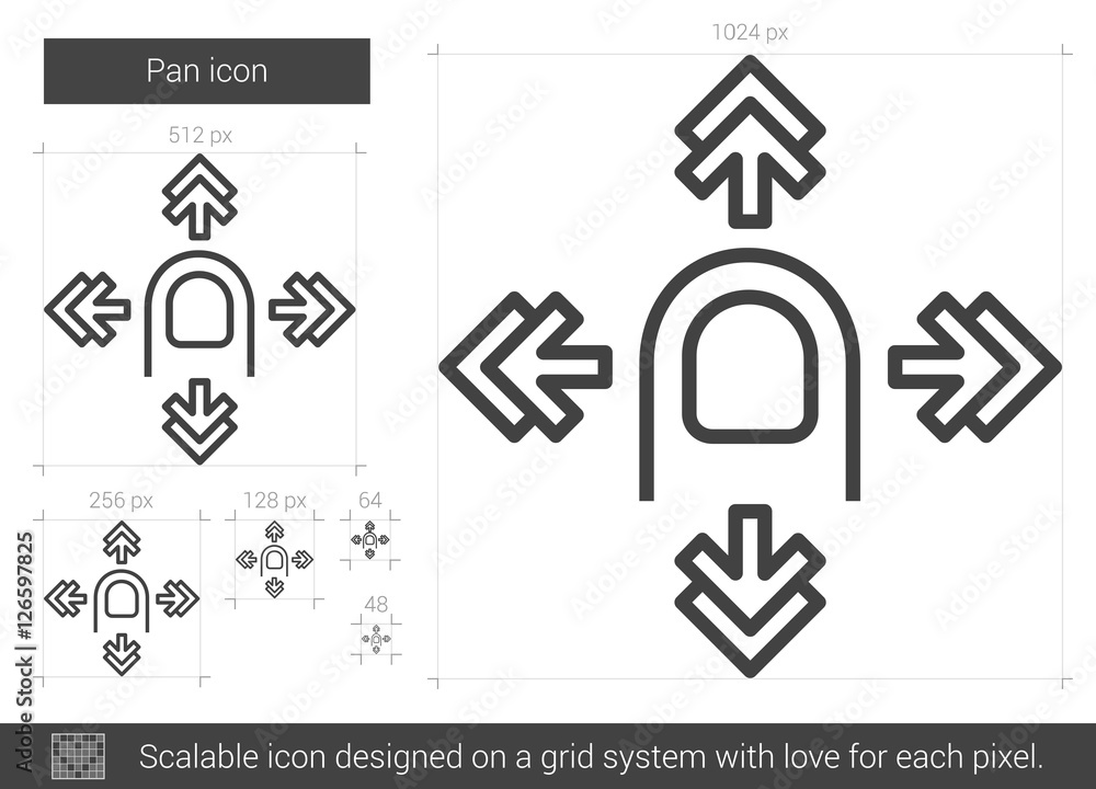 Pan line icon. Stock Vector Adobe Stock