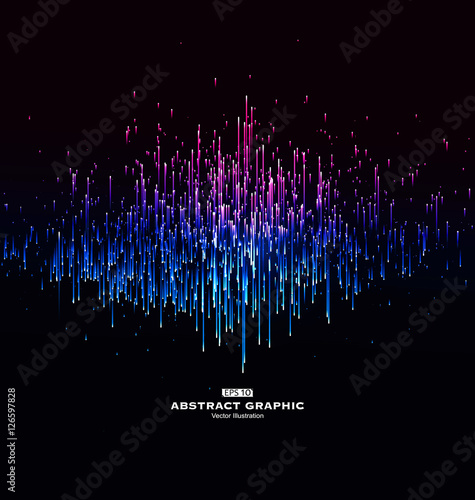 Dot and line consisting of radial abstract graphics.