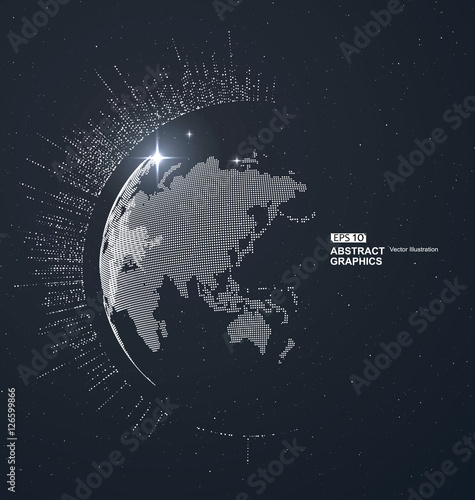 World map point, line, composition, representing the global, Global network connection,international meaning.