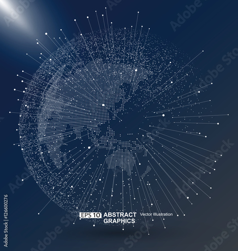 World map point, line, composition, representing the global, Global network connection,international meaning.