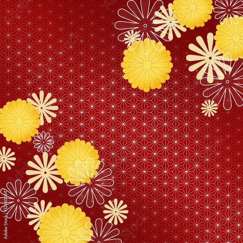 和柄 正月 花模様 Stock イラスト Adobe Stock