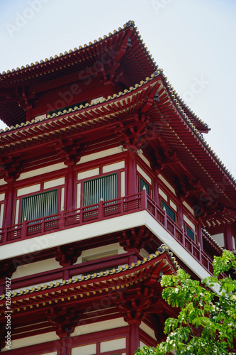 Exterior shot of Buddha Tooth Relic Temple and Museum  Singapore