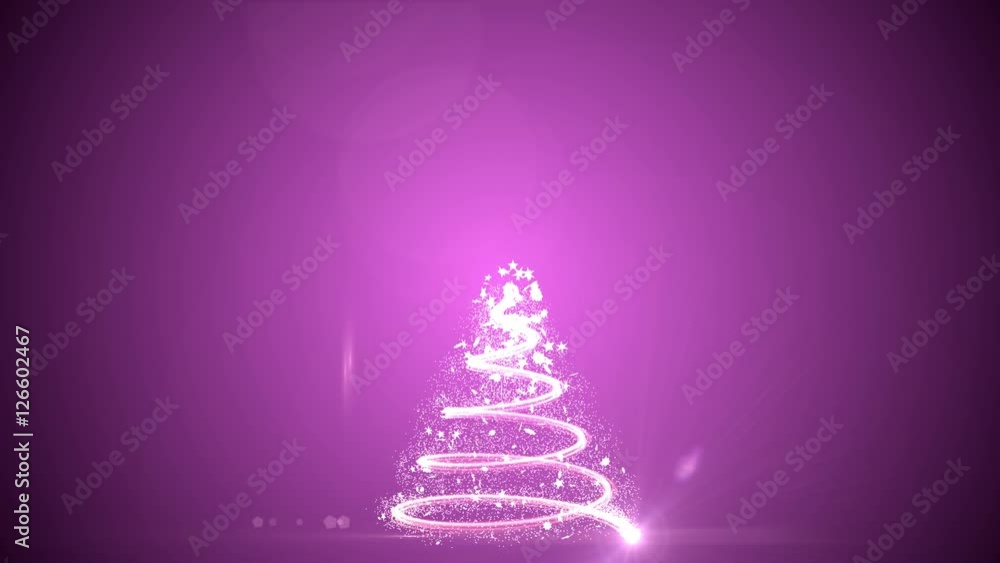 Christmas tree with falling nimation, different colors Christmas tree with falling nimation, different colors