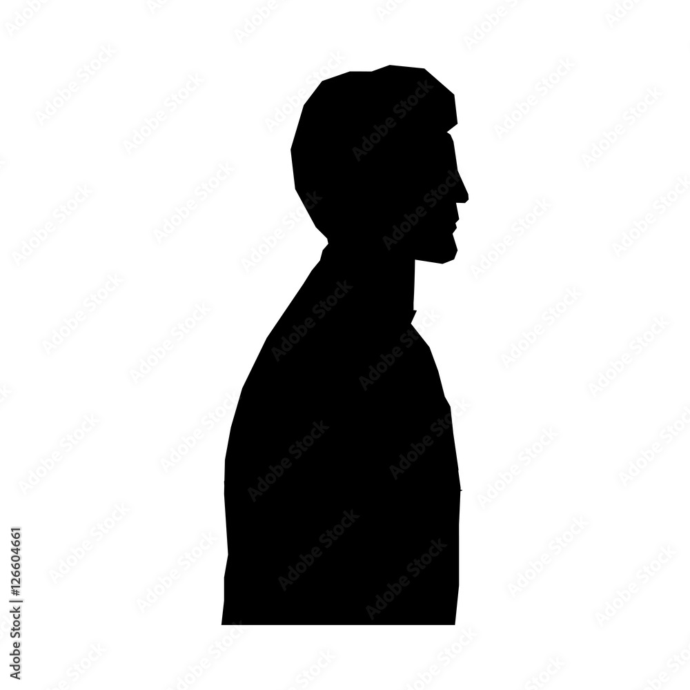 man silhouette profile icon image vector illustration design 
