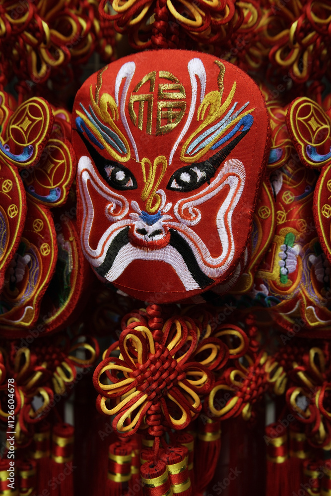 Still life of Chinese mask decoration