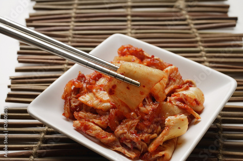 small dish of korean kimchi