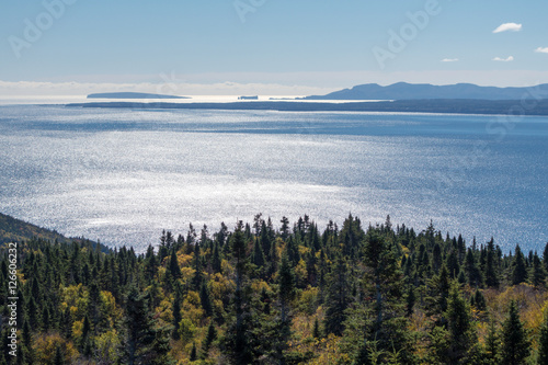 View from Mont-St-Alban viewpoint in Forillon National Park, Gaspe Peninsula photo