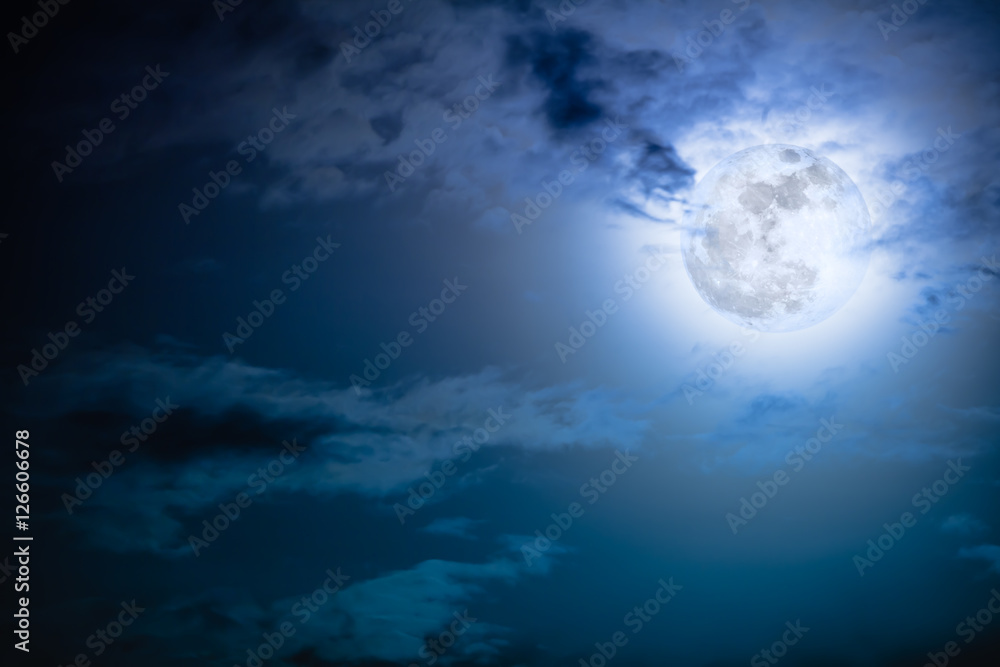Nighttime sky with clouds and bright full moon with shiny. Nighttime sky with clouds and bright full moon with shiny.