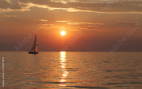 Sunset Lake Ontario Sailing © Dave