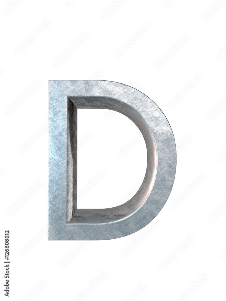 Metal alphabet. 3D rendering Metal alphabet. 3D rendering