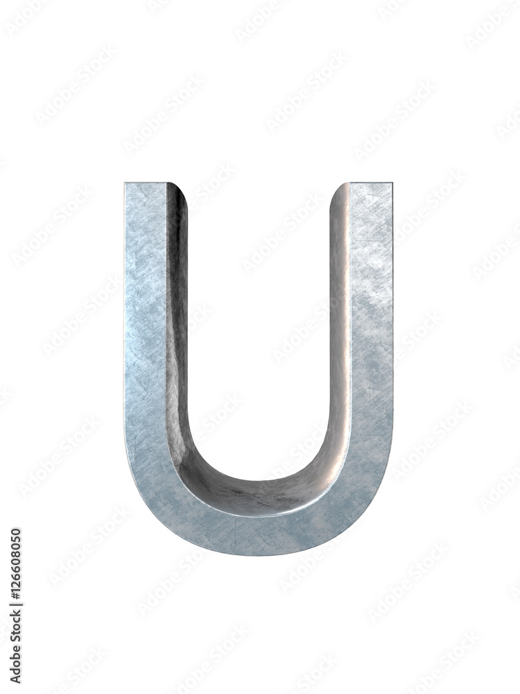 Metal alphabet. 3D rendering Metal alphabet. 3D rendering