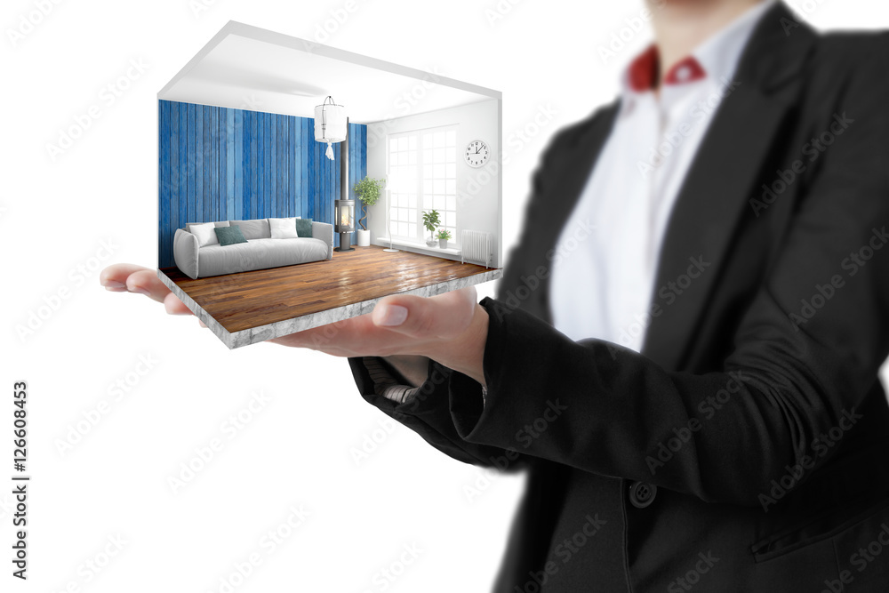 Concept modern interior. 3D rendering Concept modern interior. 3D rendering