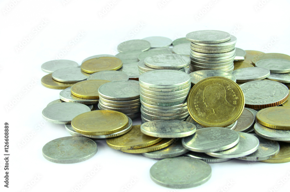Thailand Baht lot of money a white background. Thailand Baht lot of money a white background.