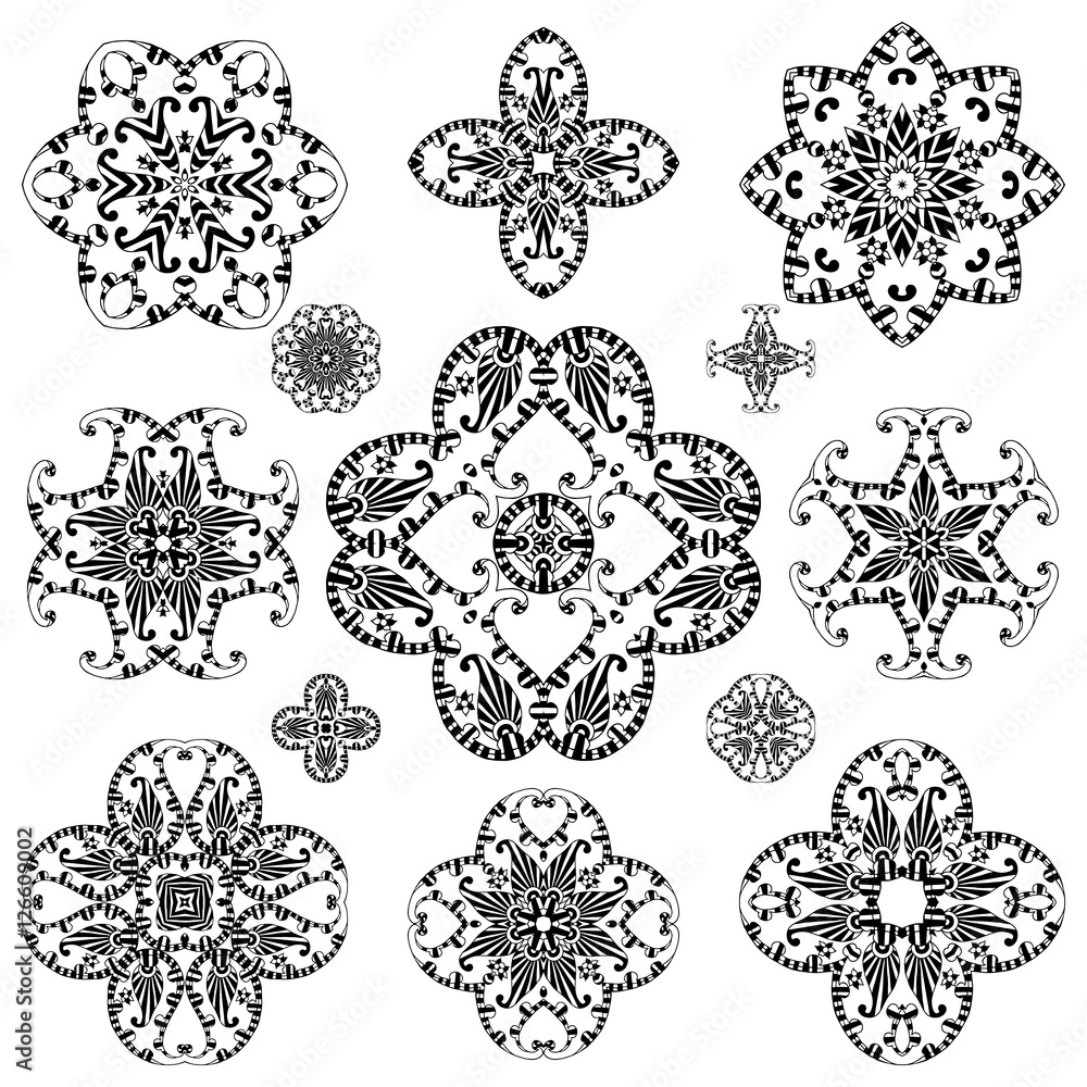 Set of mandalas Set of mandalas