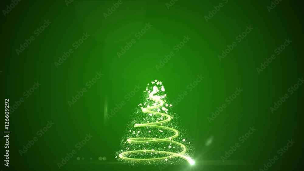 Christmas tree with falling nimation, different colors Christmas tree with falling nimation, different colors