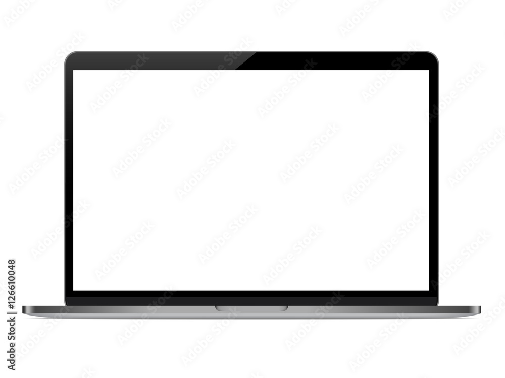 mock-up personal laptop computer on white background vector drawing mock-up personal laptop computer on white background vector drawing