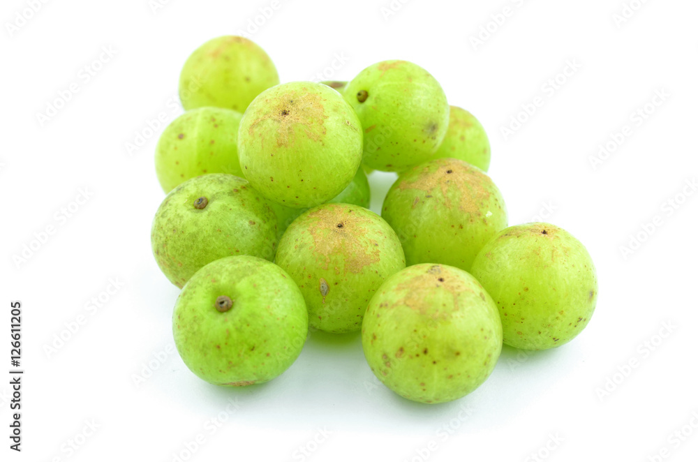 Obraz premium Indian gooseberry on a white background.