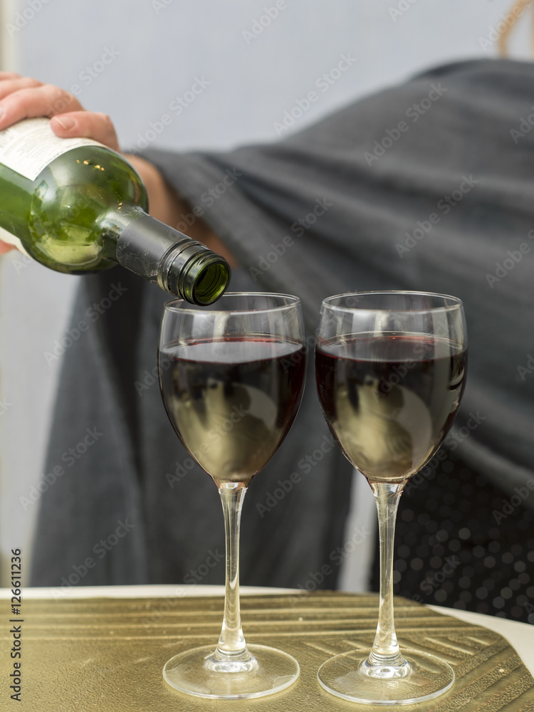 Fototapeta premium Pouring Red Wine