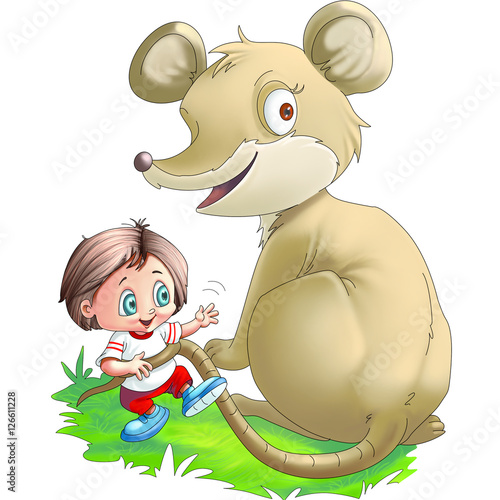Boy with rat