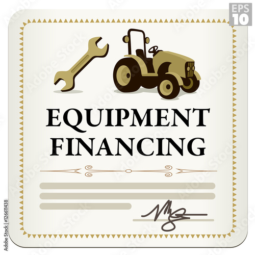 Equipment financing legal loan business document