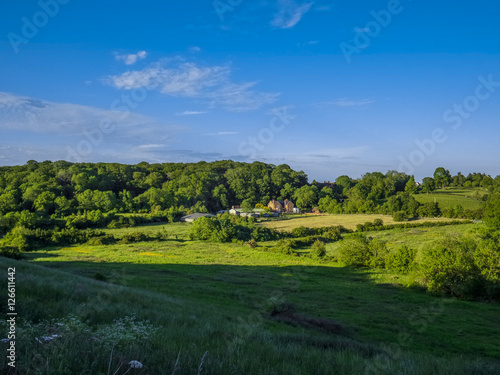 Fototapeta Naklejka Na Ścianę i Meble -  view hanbury ambridge worcestershire from st mary the virgin chu