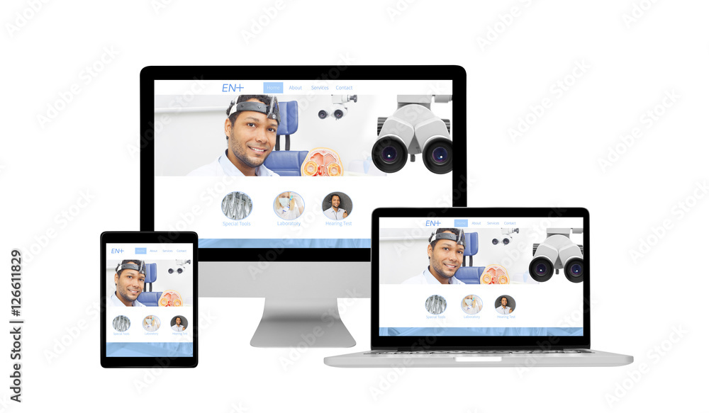 Health service website on different devices Health service website on different devices