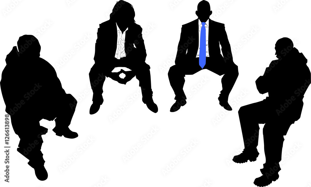社長の会議のシルエット Stock ベクター Adobe Stock