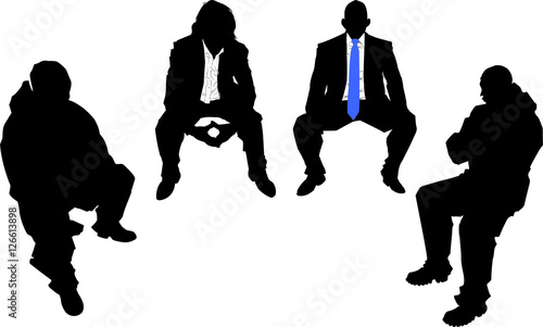 社長の会議のシルエット Stock ベクター Adobe Stock