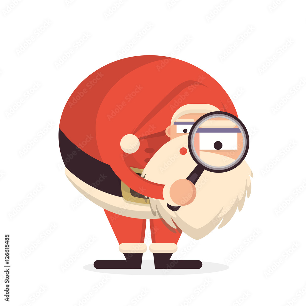 Cute cartoon Santa Claus standing with his thumb up. Cheerful an Cute cartoon Santa Claus standing with his thumb up. Cheerful an
