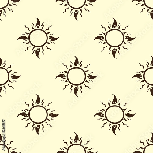 Seamless doodle abstract background,  ethnic pattern.