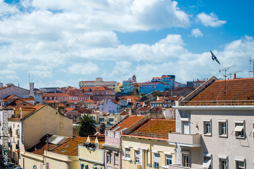 Lisbon aerial cityscape skyline, Portugal