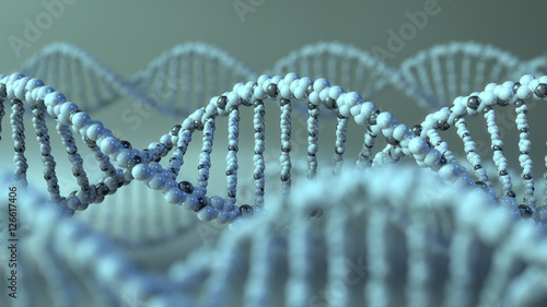 DNA molecules. Gene, genetic research or modern medicine concepts. 3D rendering photo