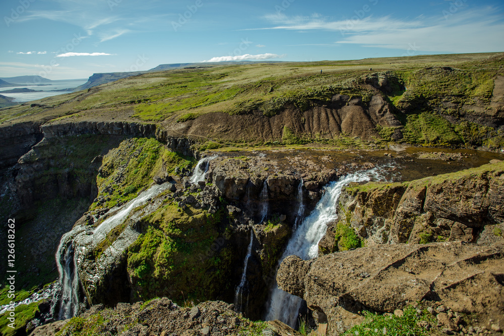 Hike to Glymur Waterfall, Iceland.