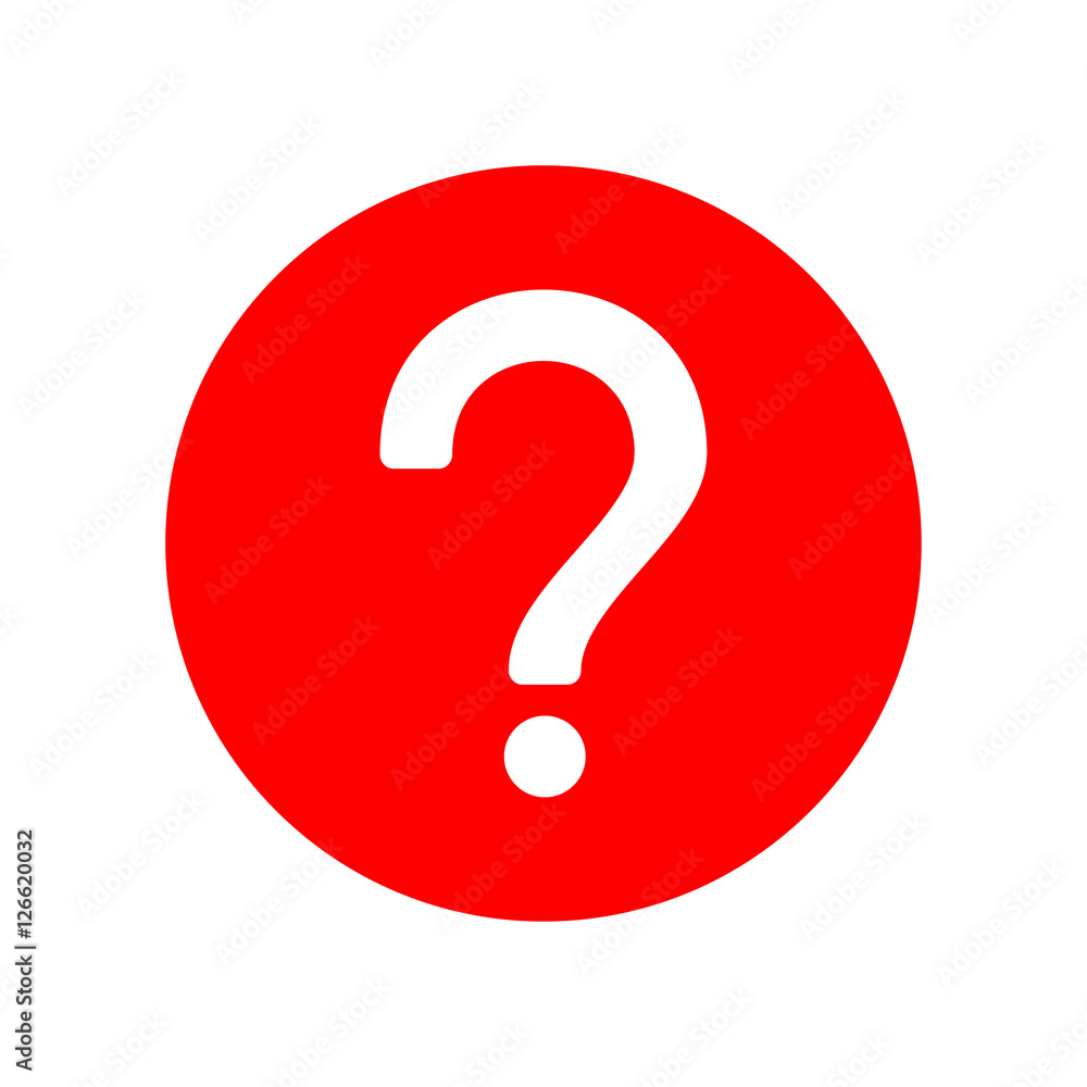Question icon on white background Question icon on white background