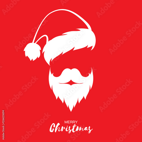 Santa Claus hat and beard
