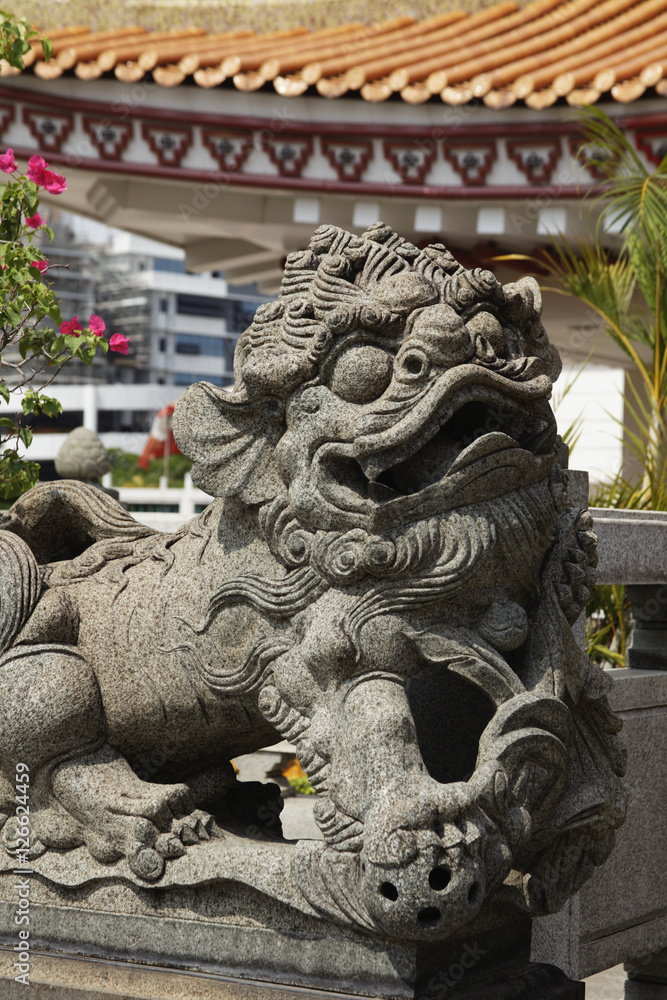 Fototapeta premium Statue of stone dragon.