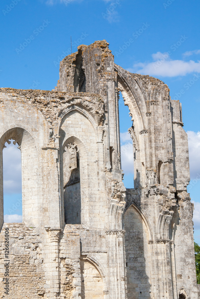 Maillezais. Ruines de la cathédrale saint Pierre, Vendée, Pays de Loire