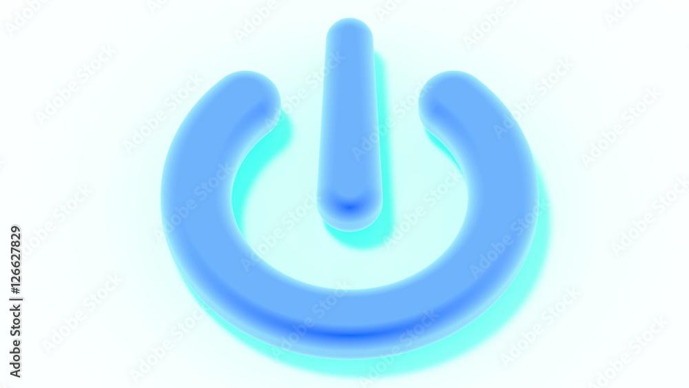 Power Symbol. 3D illustration. 3D CG. High resolution. Power Symbol. 3D illustration. 3D CG. High resolution.