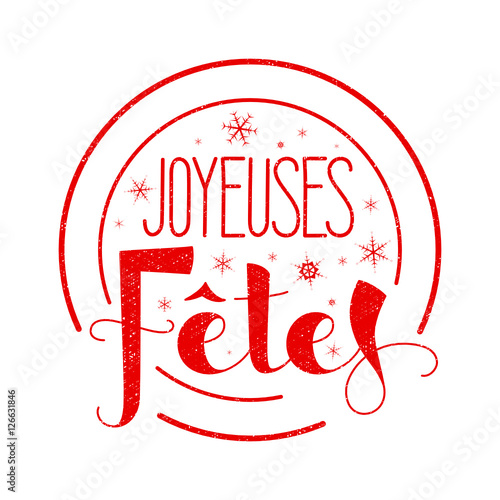 Tampon "JOYEUSES FÊTES" 